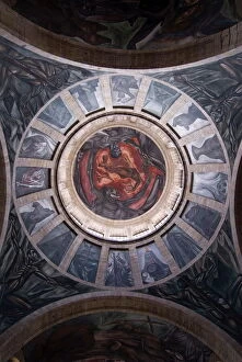 Murals Gallery: El Hombre de Fuego (Man of Fire), the most notable of the murals painted by Jose Clemente Orozco
