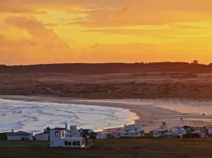 Rocha Department Gallery: Elevated view of the Cabo Polonio at sunset, Rocha Department, Uruguay, South America