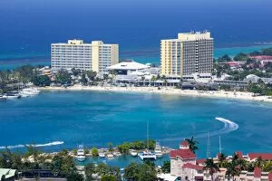 Images Dated 6th April 2012: Elevated view over city and coastline, Ocho Rios, Jamaica, West Indies, Caribbean, Central America