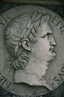 Carvings Gallery: Emperor Nero in marble, Certosa di Pavia, Lombardy, Italy, Europe