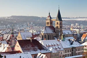 German Culture Gallery: Esslinger Altstadt in winter, Esslingen am Neckar, Baden Wurttemberg, Germany, Europe