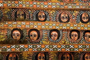 Related Images Collection: The famous painting on the ceiling of the winged heads of 80 Ethiopian cherubs