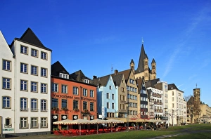 Fischmarkt Square with Church of Gross St. Martin, Cologne, North Rhine-Westphalia Fischmarkt Square with Church of Gross St. Martin, Cologne, North Rhine-Westphalia