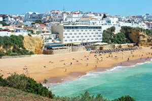 Images Dated 8th April 2014: Fisherman beach, Albufeira, Algarve, Portugal, Europe