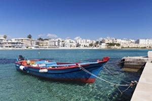 Fishing boat, port of Otranto, Lecce province, Salentine Peninsula, Puglia, Italy, Europe Fishing boat, port of Otranto, Lecce province, Salentine Peninsula, Puglia, Italy, Europe