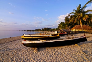Toliara Gallery: Fishing boats on the beach of Ifaty, near Toliara, Madagascar, Indian Ocean, Africa