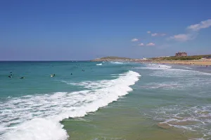 Prints of Fistral Beach, Newquay, Cornwall, England, United Kingdom, Europe Cornwall Prints: Fistral Beach Print, Newquay, Cornwall