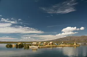 Drifting Gallery: The floating islands of the Uros people, Lake Titicaca, Peru, South America