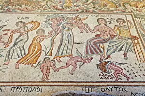 Floor mosaic, Church of the Virgin, Madaba, Jordan, Middle East