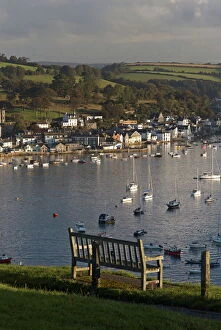 Images Dated 12th September 2010: Fowey town and harbour viewed from Polruan, Cornwall, England, United Kingdom, Europe