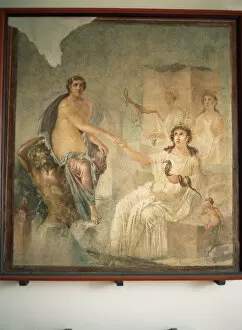 Wall Painting Collection: Fresco from Pompeii of Lo received by Isis at Canopus, Archaeological Museum