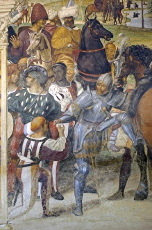 Related Images Gallery: Detail of frescoes in cloister by famous Renaissance