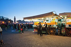 Related Images Collection: Fresh orange juice stall at night, Place Djemaa El Fna, Marrakech, Morocco, North Africa, Africa