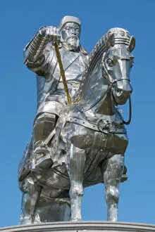 Central Asia Gallery: Genghis Khan equestrian statue, Erdene, Tov province, Mongolia, Central Asia, Asia
