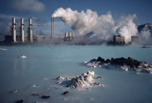 Geothermal power plant and Blue Lagoon at Svartsengi Geothermal power plant and Blue Lagoon at Svartsengi