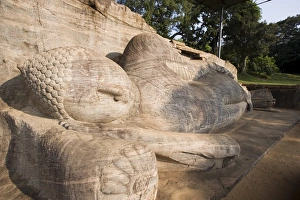 Giant reclining image of the Buddha entering Nirvana Giant reclining image of the Buddha entering Nirvana