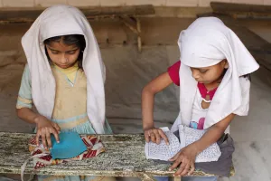 Girls learning Arabic in a medersa (koranic school), Fatehpur Sikri, Uttar Pradesh, India Girls learning Arabic in a medersa (koranic school), Fatehpur Sikri, Uttar Pradesh, India