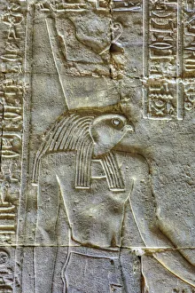 The God Horus, Bas Relief, Sanctuary of Horus, Temple of Horus, Edfu, Egypt, North Africa The God Horus, Bas Relief, Sanctuary of Horus, Temple of Horus, Edfu, Egypt, North Africa