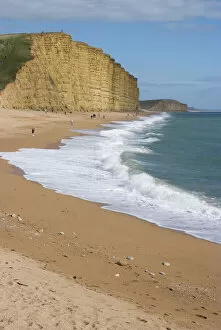 Dorset and East Devon Coast Collection: Golden Cliff and beach at West Bay near Bridport, Dorset, Jurassic Coast