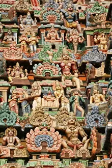 Images Dated 1st April 2013: Gopuram in Darasuram Temple, Darasuram, Tamil Nadu, India, Asia