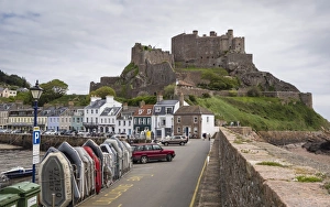 Gorey Castle (Mont Orgueil Castle) and Harbour, Jersey, Channel Islands, United Kingdom Gorey Castle (Mont Orgueil Castle) and Harbour, Jersey, Channel Islands, United Kingdom