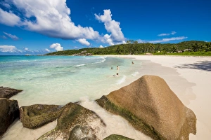 Grand Anse Beach, La Digue, Republic of Seychelles, Indian Ocean, Africa Grand Anse Beach, La Digue, Republic of Seychelles, Indian Ocean, Africa