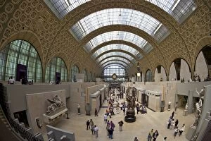 Images Dated 15th June 2010: Great Hall of the Musee D Orsay Art Gallery and Museum, Paris, France, Europe