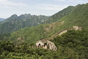 Great Wall of China, UNESCO World Heritage Site, in summer time, Mutianyu