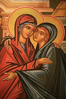 Images Dated 20th April 2006: Greek Orthodox icon depicting the Visitation, Thessaloniki, Macedonia, Greece, Europe