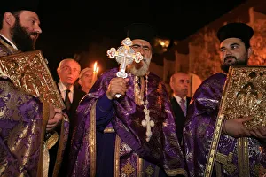 Prints of Greek Orthodox procession on Good Friday, Thessaloniki, Macedonia, Greece, Europe Macedonia Prints: Greek Orthodox Good Friday Procession Print