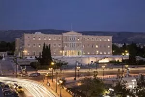 Rush Hour Gallery: The Greek Parliament building, Syntagma (Constitution) Square, Athens, Greece, Europe