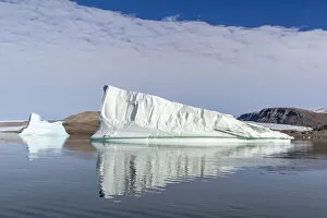 Glacier Gallery: Grounded icebergs calved from nearby glacier in Makinson Inlet, Ellesmere Island, Nunavut