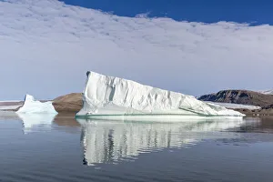 Glacier Gallery: Grounded icebergs calved from nearby glacier in Makinson Inlet, Ellesmere Island, Nunavut