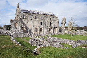 The grounds of the ruined Benedictine Priory of Binham Abbey founded in the 11th century The grounds of the ruined Benedictine Priory of Binham Abbey founded in the 11th century