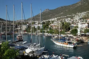 Turkey Gallery: Gulets in harbour, Kalkan, Lycia, Antalya Province, Mediterranean Coast, Southwest Turkey, Turkey
