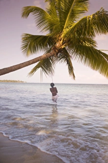 Haitian woman, Las Terrenas, Samana Peninsula, Dominican Republic, West Indies
