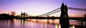 Silhouette Gallery: Hammersmith Bridge, London, England, United Kingdom, Europe