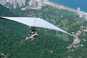 Tandem Gallery: Hang-glider after taking off from Pedra Bonita, Rio de Janeiro, Brazil, South America