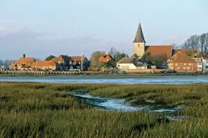 Sussex Collection: Harbour and church, Bosham, West Sussex, England, United Kingdom, Europe