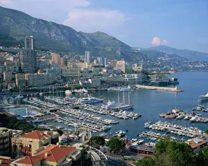 Monte Carlo Gallery: The harbour and skyline of Monte Carlo, Monaco, Mediterranean, Europe