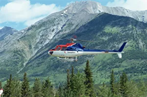 Helicopter Gallery: Helicopter in the Rocky Mountains, British Columbia, Canada, North America