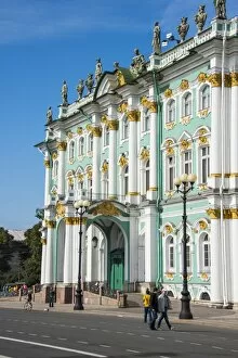Images Dated 1st September 2013: The Hermitage (Winter Palace), UNESCO World Heritage Site, St. Petersburg, Russia, Europe
