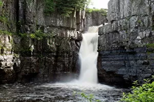 Water Fall Gallery: High Force Waterfall, 70 feet (21 m) high, Upper Teesdale, County Durham