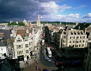 High Street Gallery: High Street from Carfax Tower, Oxford, Oxfordshire, England, United Kingdom, Europe