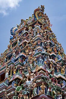 Little India Gallery: The highly decorative Gopuram (entrance tower) to Sri Srinivasa Perumal Hindu Temple