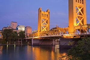 Illumination Collection: Historic Tower Bridge over the Sacramento River, Sacramento, California
