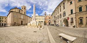 Historical buildings and obelisk of the ancient Piazza Federico II, Jesi Historical buildings and obelisk of the ancient Piazza Federico II, Jesi