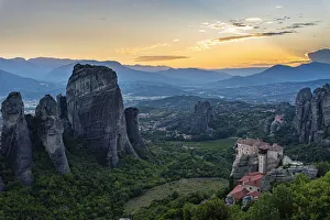 Holy Monastery of St. Nicholas Anapafsas at sunset, UNESCO World Heritage Site Holy Monastery of St. Nicholas Anapafsas at sunset, UNESCO World Heritage Site