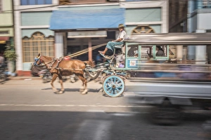 Horse and cart, Pyin Oo Lwin (Pyin U Lwin), Mandalay Region, Myanmar (Burma), Asia Horse and cart, Pyin Oo Lwin (Pyin U Lwin), Mandalay Region, Myanmar (Burma), Asia