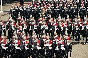 Parade Gallery: Horse Guards at Trooping the Colour, London, England, United Kingdom, Europe